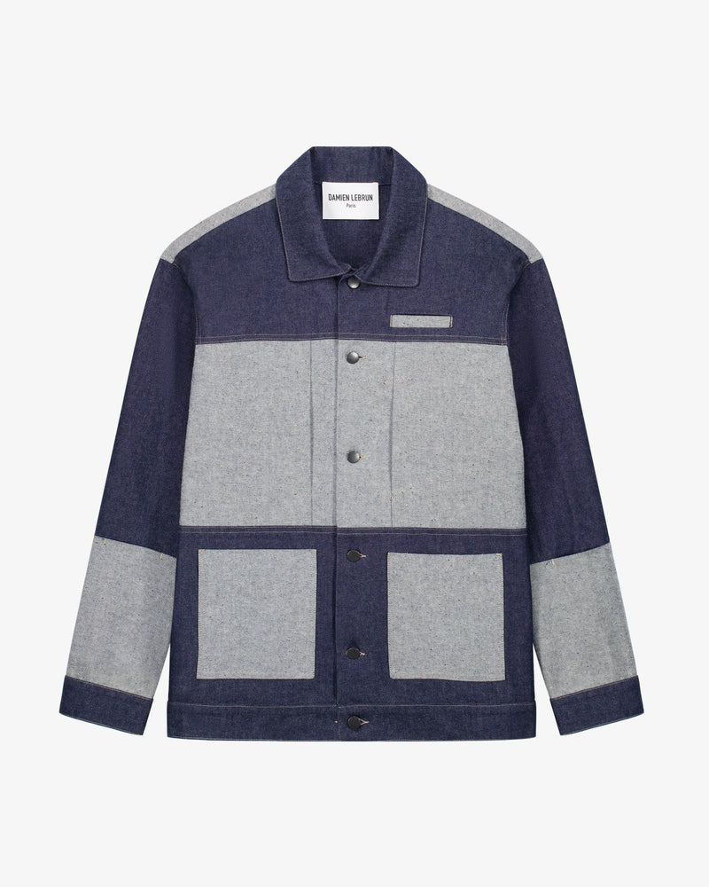 LA VESTE WORKER BLEUE EN COTON - Lebrun Paris