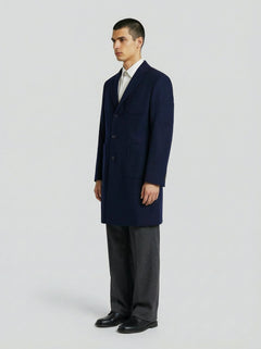 LE MANTEAU BLEU EN LAINE & CACHEMIRE - Lebrun Paris