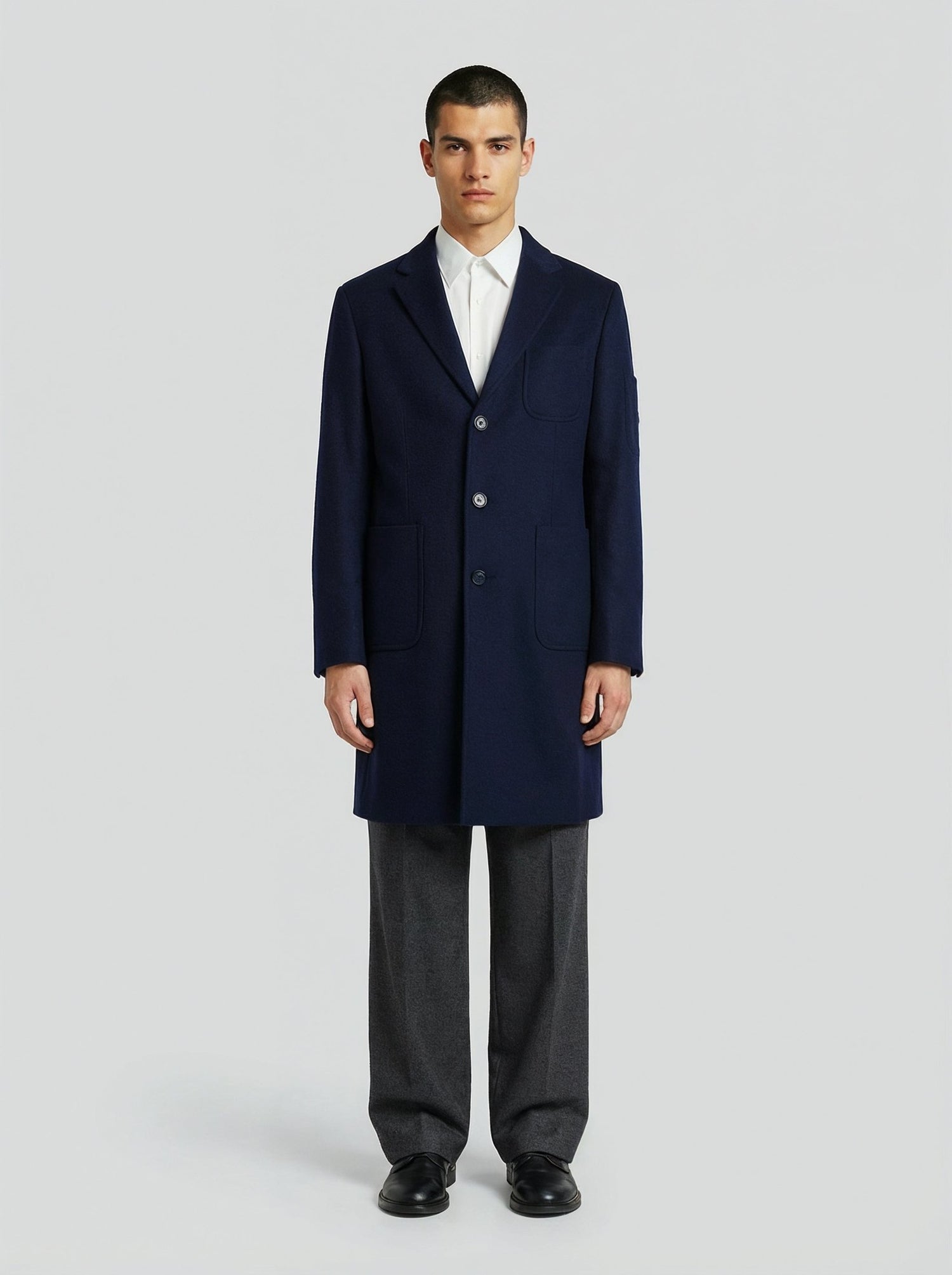 LE MANTEAU BLEU EN LAINE & CACHEMIRE - Lebrun Paris