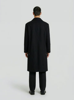 LE MANTEAU NOIR EN LAINE & CACHEMIRE - Lebrun Paris