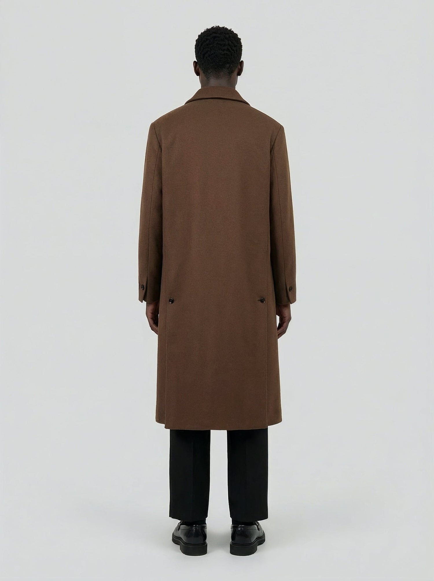 LE MANTEAU MARRON LONG MINIMALISTE EN LAINE ET CACHEMIRE - Lebrun Paris