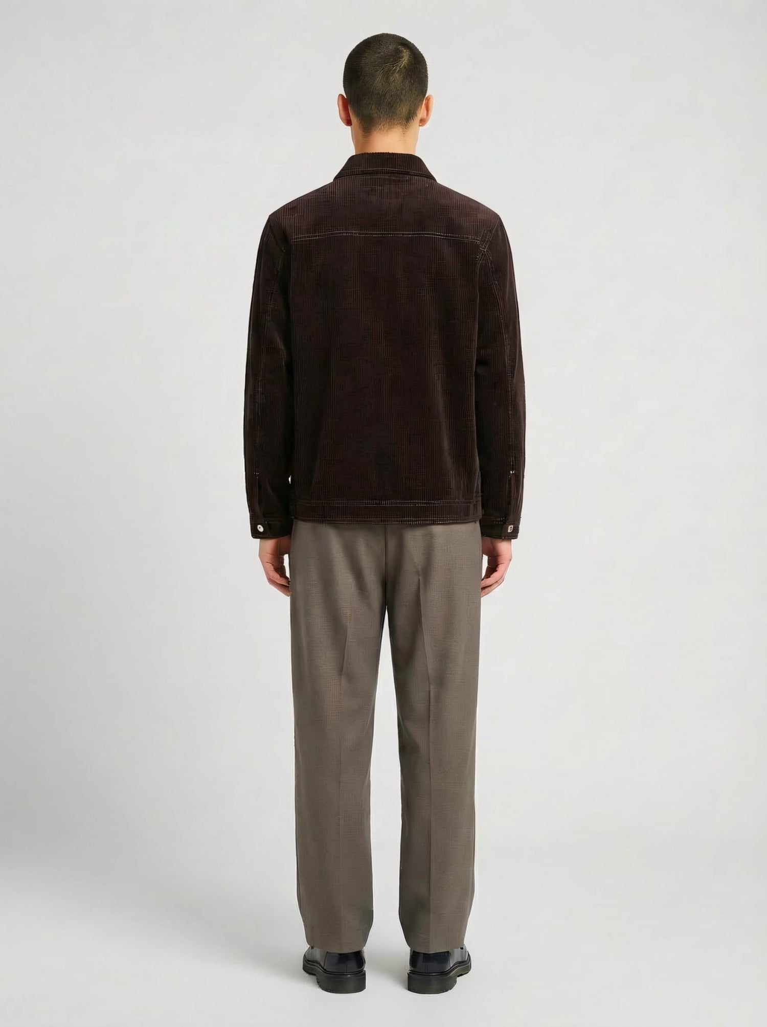 LE BLOUSON MARRON ZIPPÉ EN VELOURS - Lebrun Paris